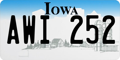 IA license plate AWI252
