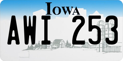 IA license plate AWI253