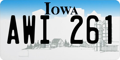 IA license plate AWI261