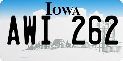 IA license plate AWI262