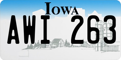 IA license plate AWI263