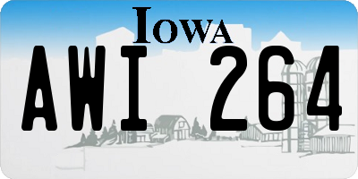 IA license plate AWI264