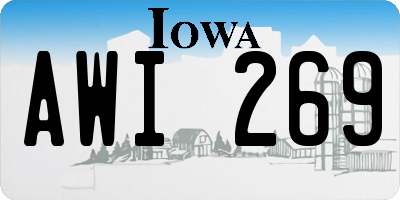 IA license plate AWI269