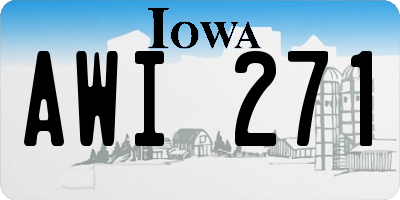 IA license plate AWI271