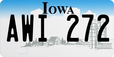IA license plate AWI272