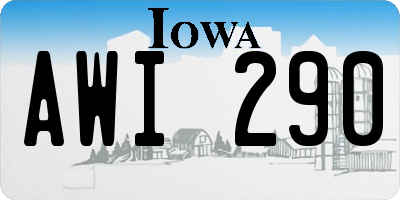 IA license plate AWI290