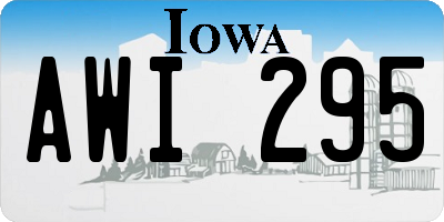 IA license plate AWI295