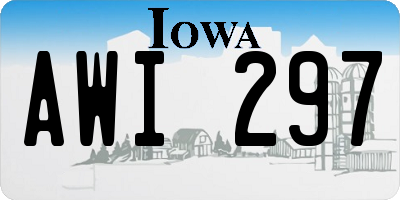 IA license plate AWI297