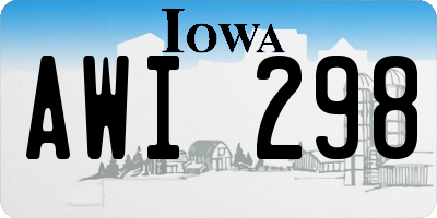 IA license plate AWI298