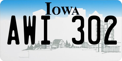 IA license plate AWI302