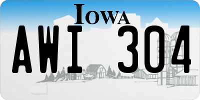 IA license plate AWI304