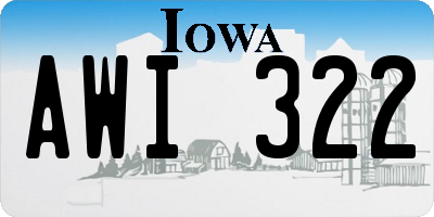IA license plate AWI322
