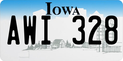 IA license plate AWI328