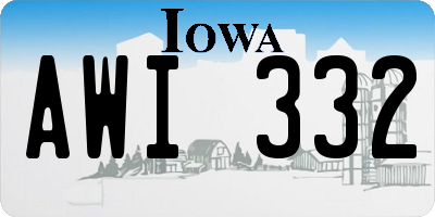 IA license plate AWI332