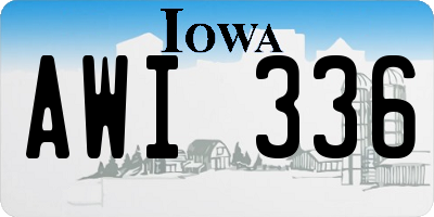 IA license plate AWI336