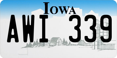IA license plate AWI339