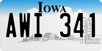 IA license plate AWI341