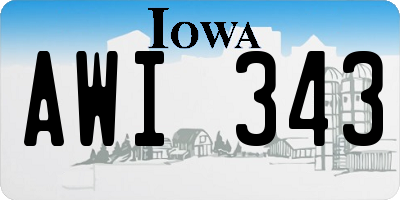 IA license plate AWI343