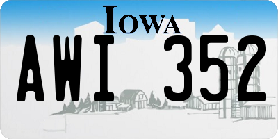 IA license plate AWI352