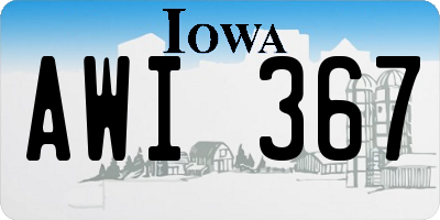 IA license plate AWI367