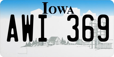 IA license plate AWI369