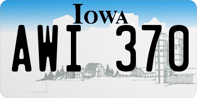IA license plate AWI370