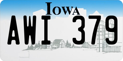 IA license plate AWI379