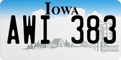 IA license plate AWI383