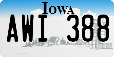 IA license plate AWI388