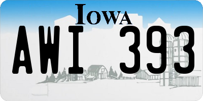 IA license plate AWI393