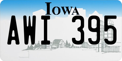 IA license plate AWI395