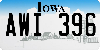 IA license plate AWI396
