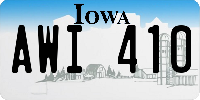 IA license plate AWI410