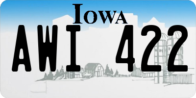 IA license plate AWI422