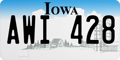 IA license plate AWI428