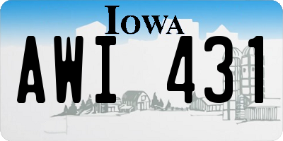 IA license plate AWI431