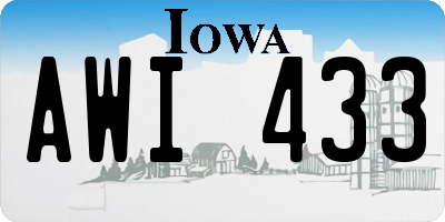 IA license plate AWI433