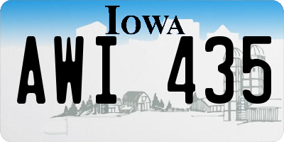 IA license plate AWI435