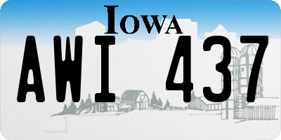 IA license plate AWI437