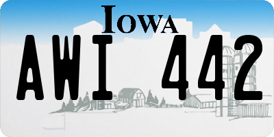 IA license plate AWI442