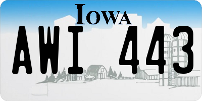 IA license plate AWI443