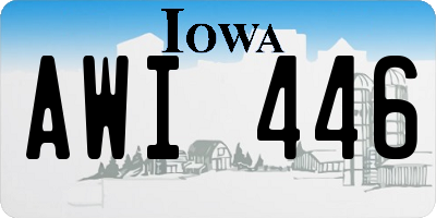 IA license plate AWI446