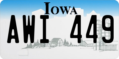 IA license plate AWI449