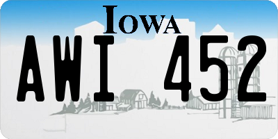 IA license plate AWI452
