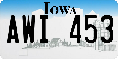 IA license plate AWI453