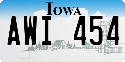 IA license plate AWI454