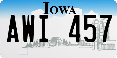 IA license plate AWI457