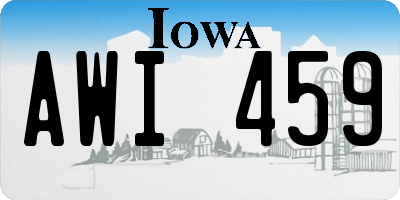 IA license plate AWI459