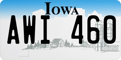 IA license plate AWI460