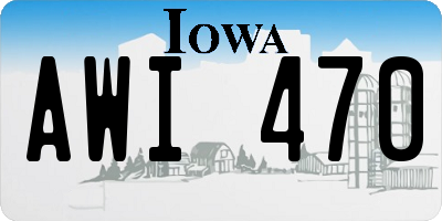 IA license plate AWI470